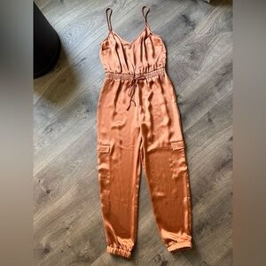 Evolutionary Charmed Hearts Rust Tank Jumpsuit Romper